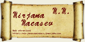 Mirjana Maćašev vizit kartica